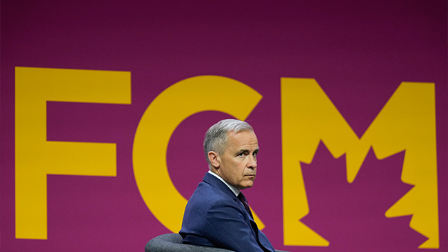 Carney says he has no immediate plans to overhaul municipal funding